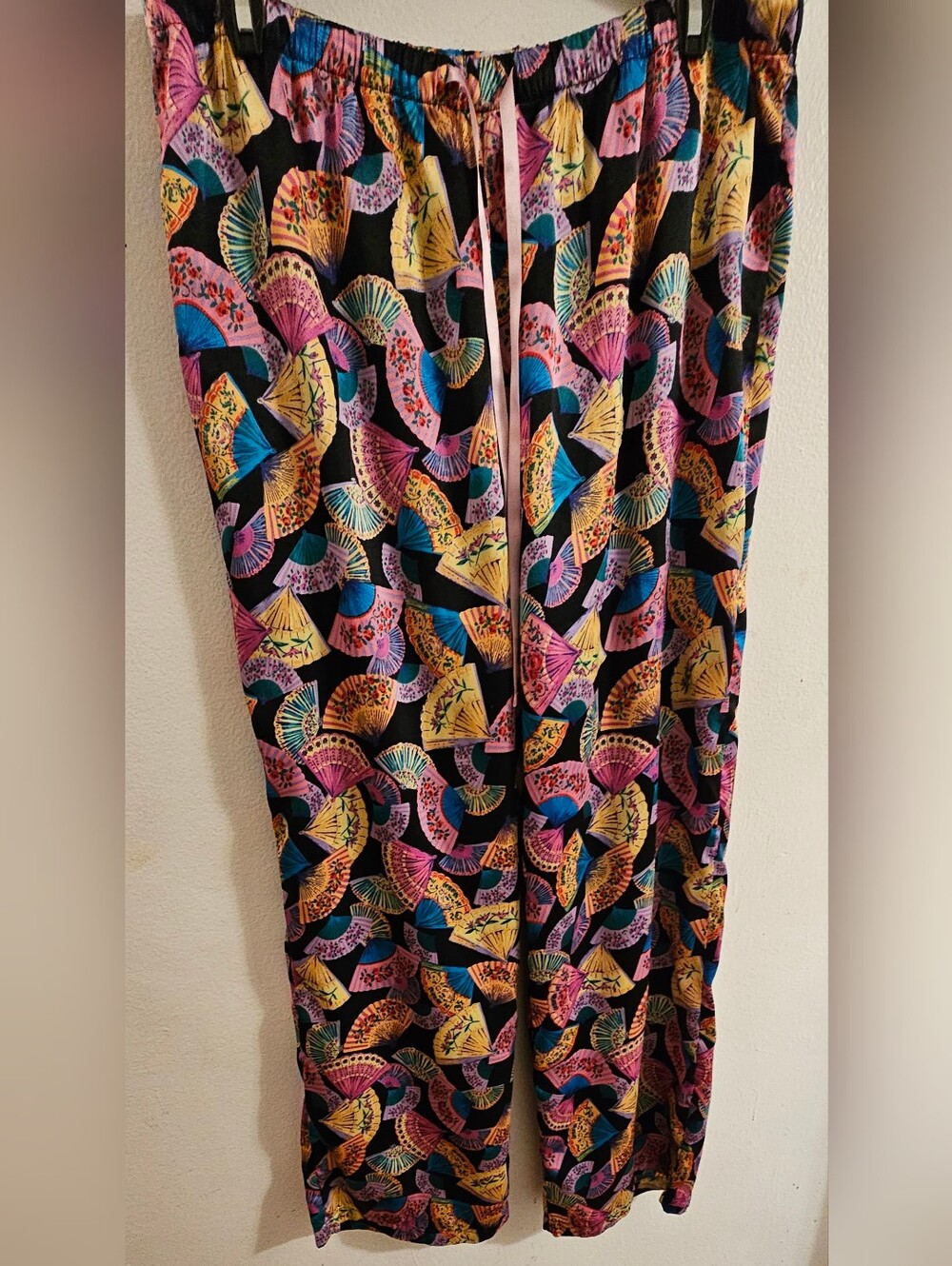 Cacique Intimates -Women's Pajama Bottoms Black Multi Color Pattern